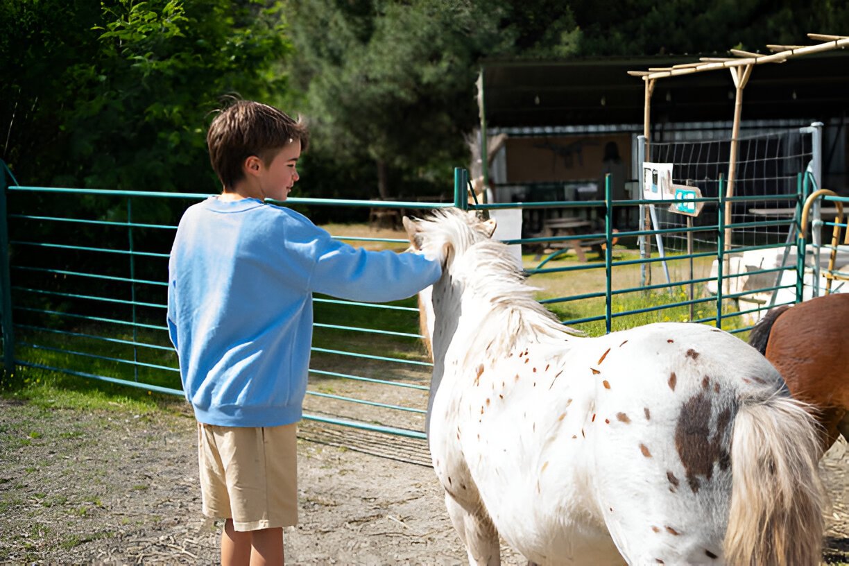 Gentle interacting calmly with a child